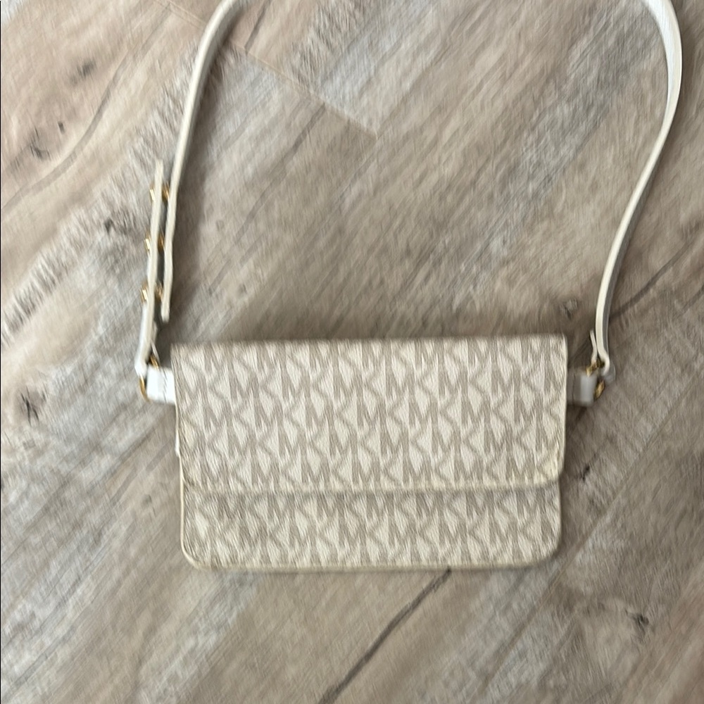 Chic Cream Monogram Crossbody Bag